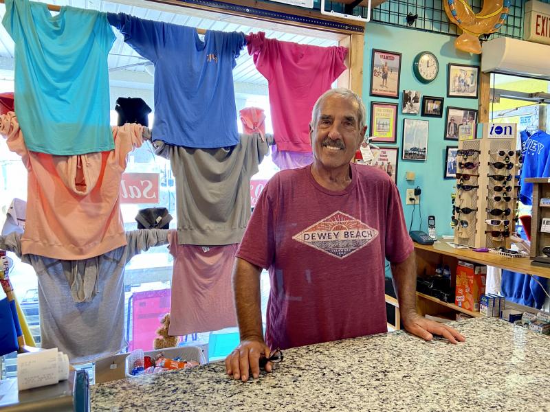 The town’s first mayor, Bruce Vavala, spent his first day in office surfing. Now, he can be found on the golf course or behind the counter at Vavala’s Beach Things. “I really think the town’s in a good place right now,” he said. ELLEN DRISCOLL PHOTO